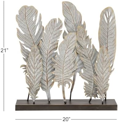 Deco 79 Gray Iron Bird Sculpture Statues