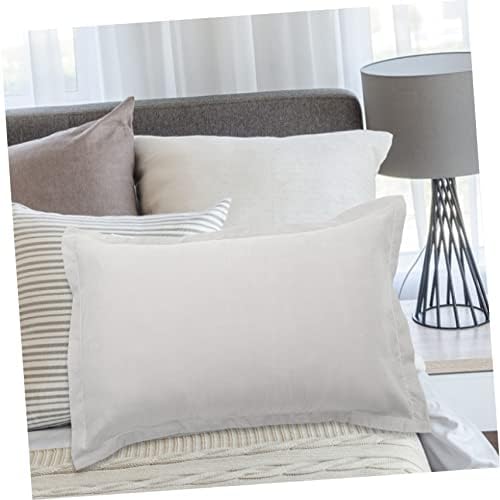 2pcs Solid Gray Microfiber Pillow Cases with Zippered Design