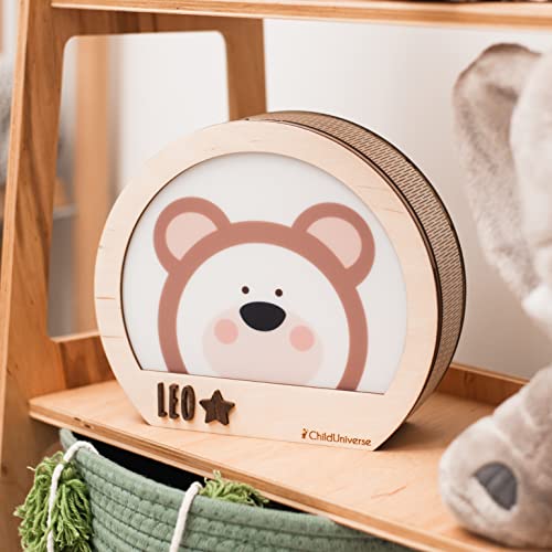 Personalized Bear Night Light for Nursery