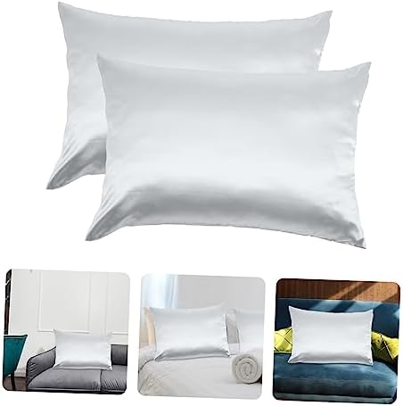 JEWEDECO 2PCS Cooling Polyester Pillowcases with Zipper