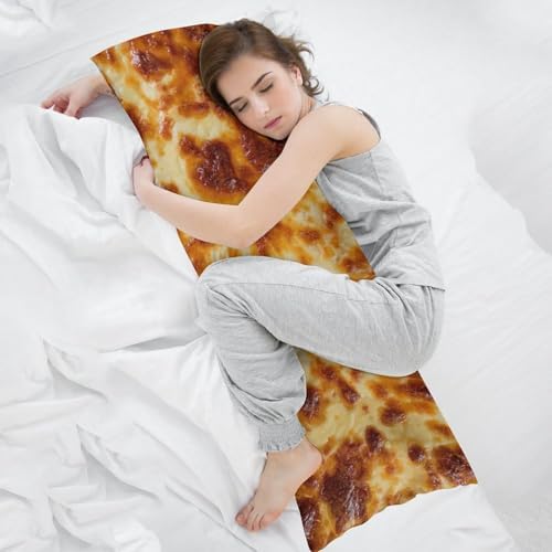 MEIKKO Baked Cheese Crust Pillow Cover 20x54 with Zipper