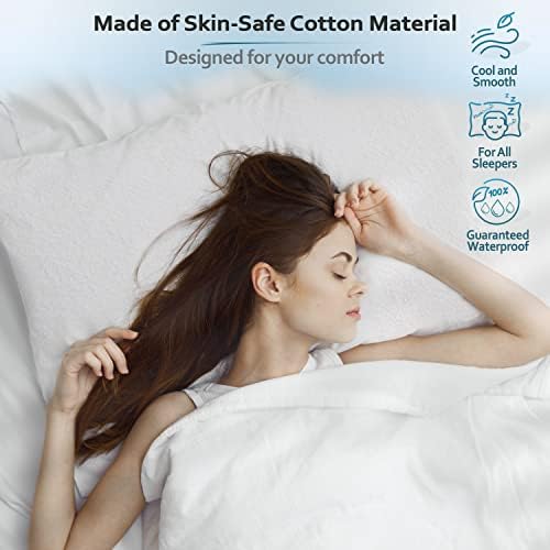 PlushDeluxe Premium Pillow Protectors Set of 2 20x38