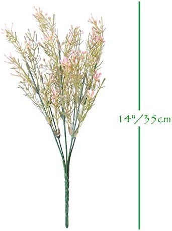 JD Artificial Berry Bush 10PCS Pink UV Resistant Outdoor Shrub