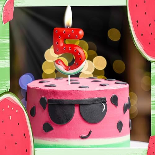 Watermelon Number 1 Birthday Candle for Kids