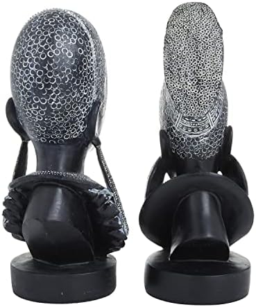 Deco 79 Polystone African Woman Statues Set of 2