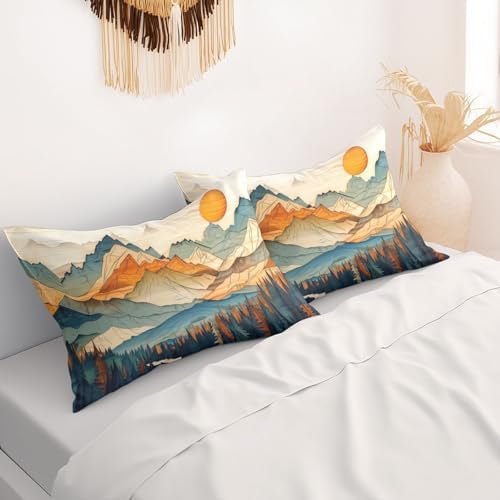 Landscape Pillow Protectors with Zipper Set of 2