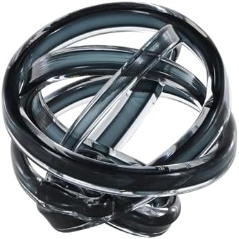 Deco 79 Dark Blue Glass Knot Sculpture 7x7x7 1