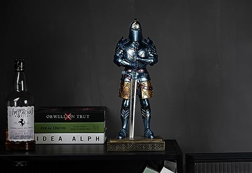 Medieval Knight Statue with Sword - 1512 Inch Blue