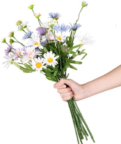 8 Bundles Artificial Silk Daisy Flowers Purple