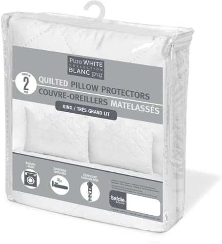Pemberly Row Quilted King Pillow Protector Cover Set of 2