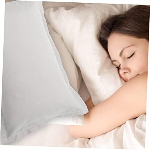 2pcs Solid Gray Microfiber Pillow Cases with Zippered Design