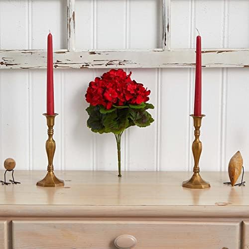 Nearly Natural Geranium Artificial Bush Set of 4 1