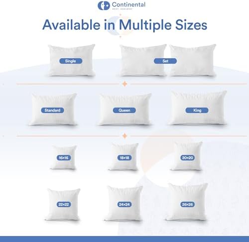 Continental Bedding Zippered Fleece Pillow Protector Queen Size