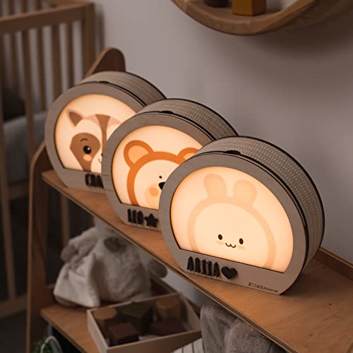 Personalized Bear Night Light for Nursery