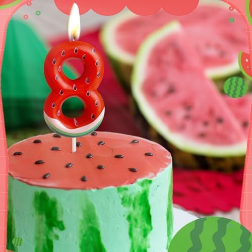 Watermelon Number 1 Birthday Candle for Kids