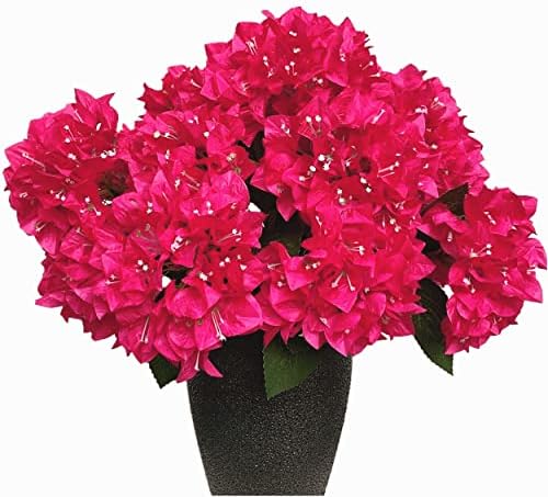 Set of 4pcs Hot Pink Artificial Bougainvillea Bushes