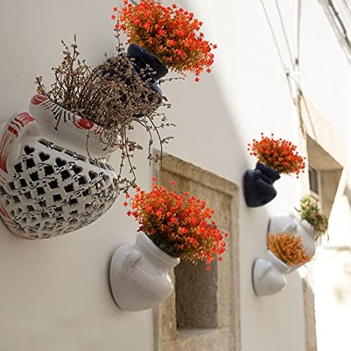 URSTOUD 24PCS Artificial Eucalyptus Plants Fall Orange 1