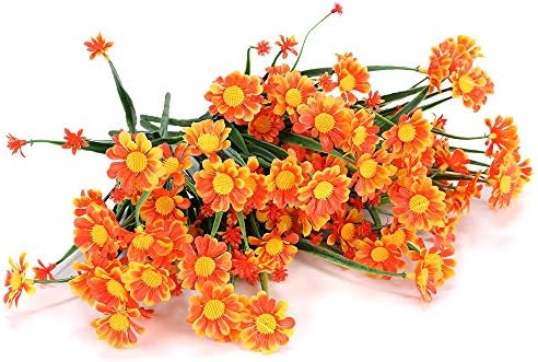 ArtBloom 6 Bundles Artificial Daisies UV Resistant