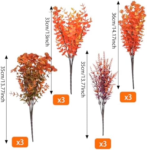 iHeartYard 12 Bundles Artificial Fall Flowers
