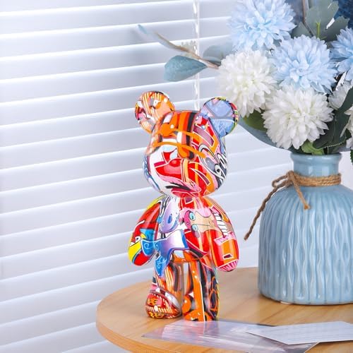 Zige Lily Bear Statue Resin Graffiti Sculpture 1