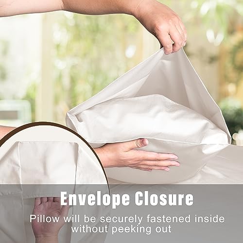 Zaizaihome 800 Thread Count Egyptian Cotton Pillow Cases Set of 2
