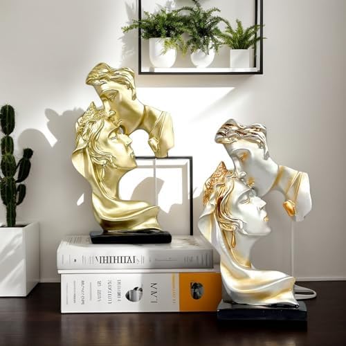 Kissing Lover Statue for Home Decor Accents