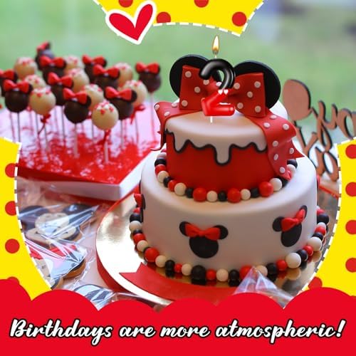 MTLEE Number 2 Birthday Candle with Red Mouse Design