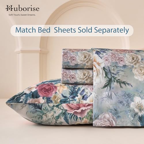 Huborise 100 Cotton Floral Pillowcases Set of 2 1929