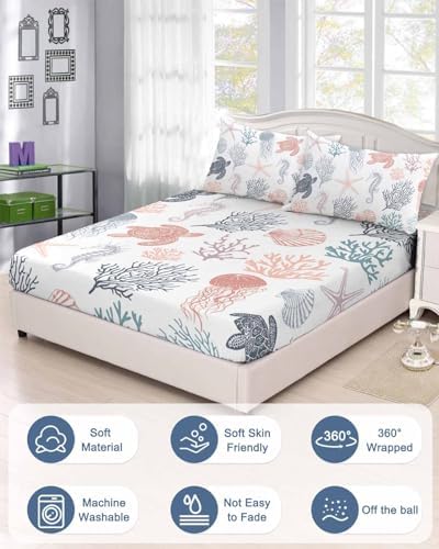 Chees D Zone King Fitted Sheet Deep Pocket Bed Set with Elastic