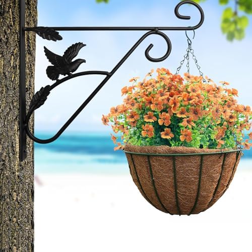 NOV FIRE Artificial Flowers Orange Red 20 Bundles