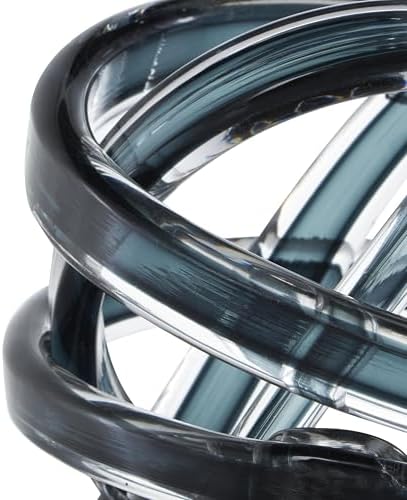 Deco 79 Dark Blue Glass Knot Sculpture 7x7x7 1