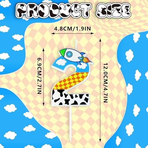 CHENRINDECO Cartoon Rocket Birthday Candle 1