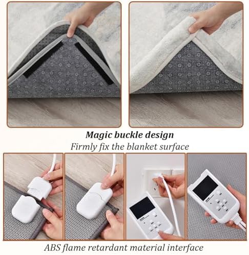 Graphene Heated Rug with Waterproof Plush Design