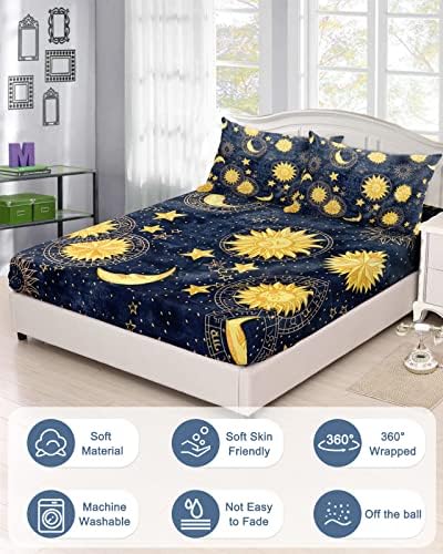 Chees D Zone Twin XL Deep Pocket Fitted Sheet Set with 1 Pillowcase