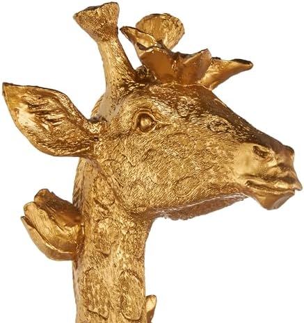 Deco 79 Resin Giraffe Statue with Gold Finish