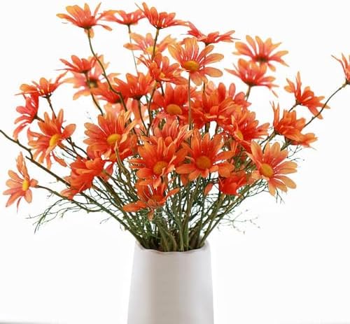 XIYUAN 15 Bundles Artificial Small Daisy Flowers Bouquet UV Resistant