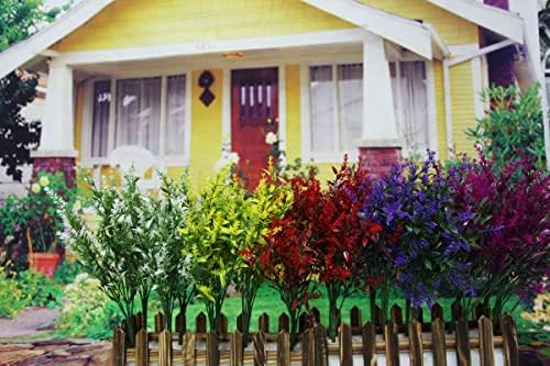 HDZWBNFY Artificial Flowers 12 Bunches UV Resistant Decor