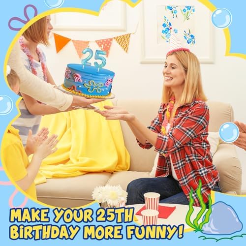Sponge Flower Cloud Birthday Number Candle Number 25