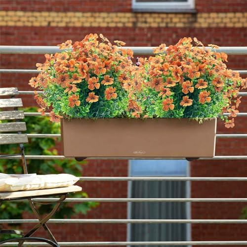 NOV FIRE Artificial Flowers Orange Red 20 Bundles