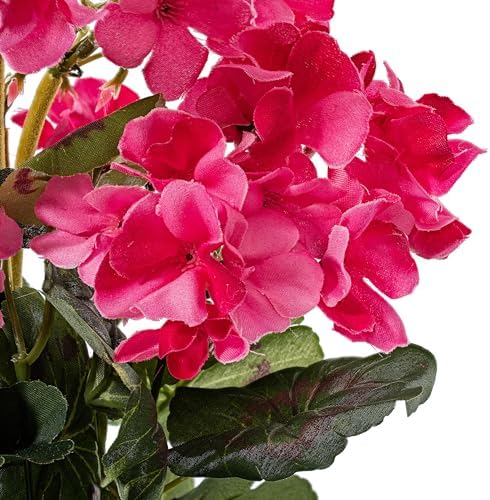 Vickerman 20 Pink Geranium Bush - 4 Pack Mix of Polyester and PVC
