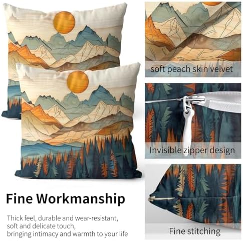 Landscape Pillow Protectors with Zipper Set of 2