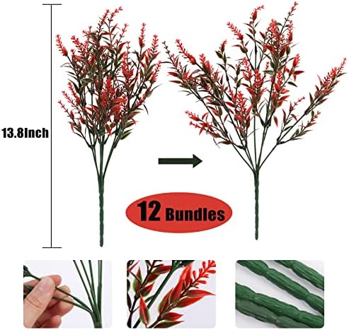 UV Resistant Artificial Lavender Plants 12 Bundles 1