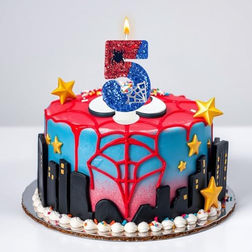 WQINX Spider Web Birthday Candles for Kids Party Decor