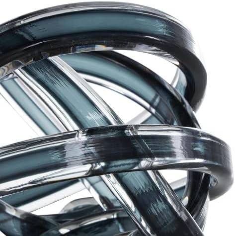 Deco 79 Dark Blue Glass Knot Sculpture 7x7x7 1