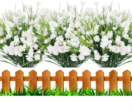 KLUFO 12Pcs Artificial Flowers Outdoor Decor Set