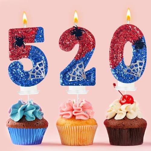 WQINX Spider Web Birthday Candles for Kids Party Decor