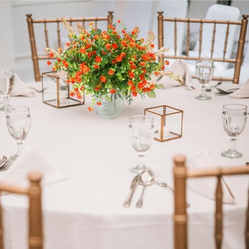 12PCS UV Resistant Artificial Flowers for Spring Home Decoration