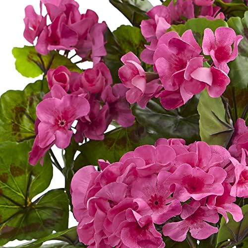 Nearly Natural Geranium Artificial Bush Set of 3 1