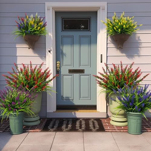 Nigirior Artificial Flowers 24 Bundles UV Resistant for Outdoor Garden