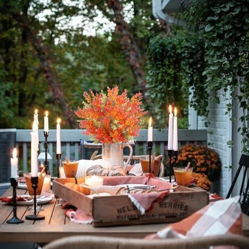 HUAESIN 4-Pack Artificial Fall Flowers for Thanksgiving Decor